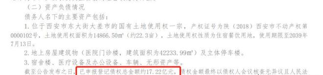 亿！开业6年西安知名医院破产倒闭PG麻将胡了2欠款高达1722(图4)